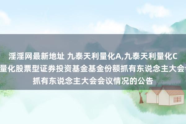 淫淫网最新地址 九泰天利量化A,九泰天利量化C: 对于九泰天利量化股票型证券投资基金基金份额抓有东说念主大会会议情况的公告