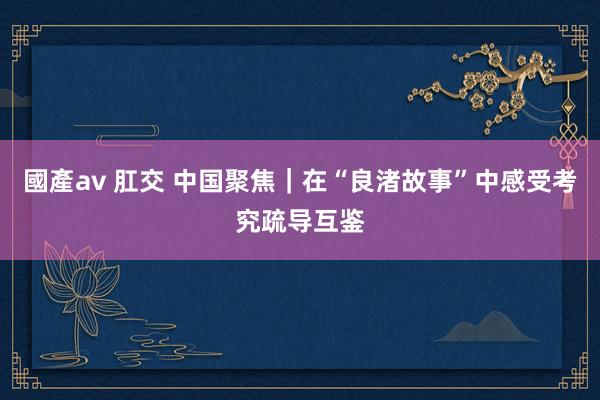 國產av 肛交 中国聚焦｜在“良渚故事”中感受考究疏导互鉴