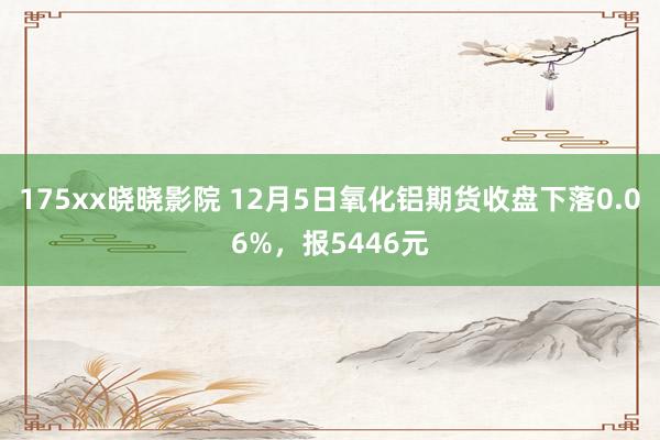 175xx晓晓影院 12月5日氧化铝期货收盘下落0.06%，报5446元