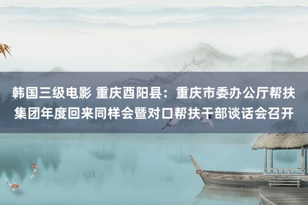 韩国三级电影 重庆酉阳县：重庆市委办公厅帮扶集团年度回来同样会暨对口帮扶干部谈话会召开