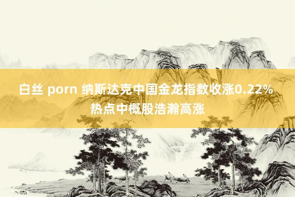 白丝 porn 纳斯达克中国金龙指数收涨0.22% 热点中概股浩瀚高涨