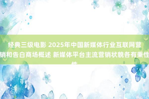 经典三级电影 2025年中国新媒体行业互联网营销和告白商场概述 新媒体平台主流营销状貌各有秉性