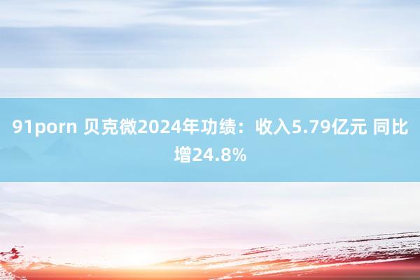 91porn 贝克微2024年功绩：收入5.79亿元 同比增24.8%