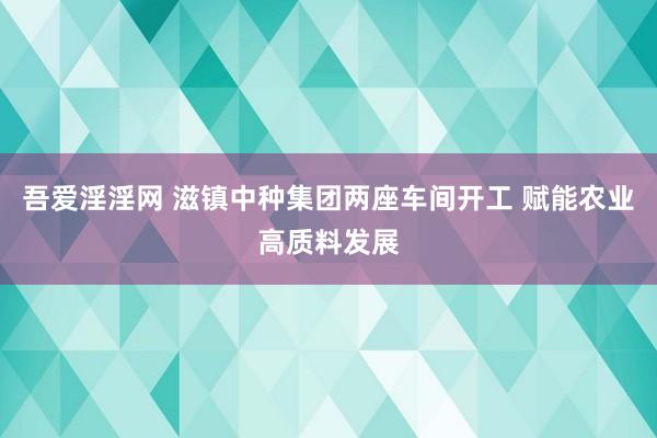 吾爱淫淫网 滋镇中种集团两座车间开工 赋能农业高质料发展