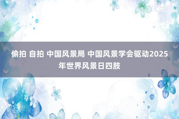 偷拍 自拍 中国风景局 中国风景学会驱动2025年世界风景日四肢