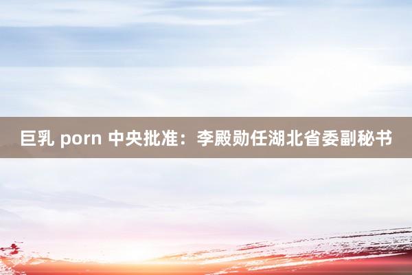 巨乳 porn 中央批准：李殿勋任湖北省委副秘书