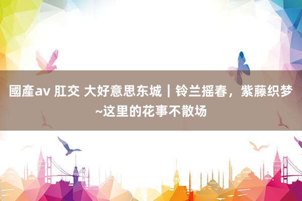 國產av 肛交 大好意思东城｜铃兰摇春，紫藤织梦~这里的花事不散场